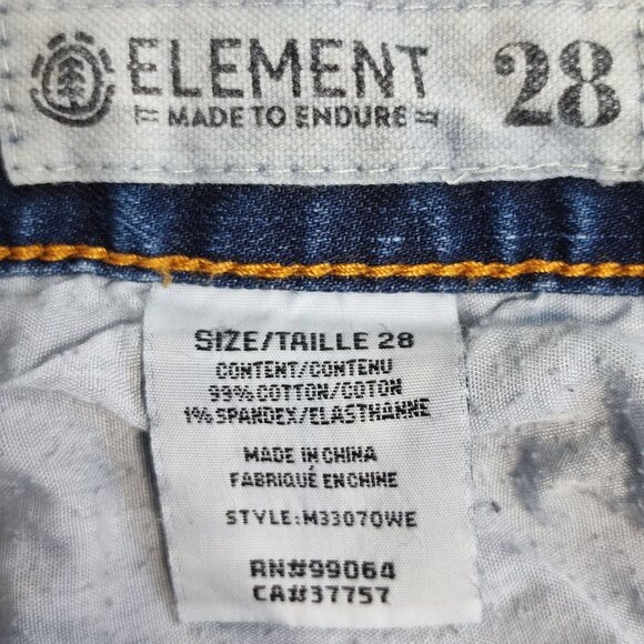 Element Owen jeans men's size 28 denim blue stretch tapered fit - Picture 7 of 15